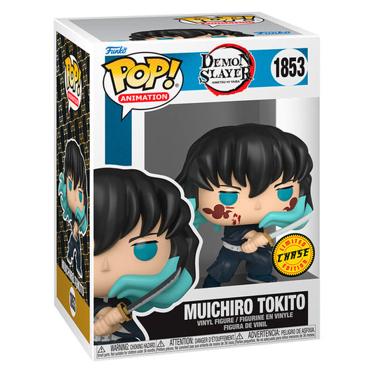 Figura Funko POP Chase de Muichiro Tokito con espada en su caja