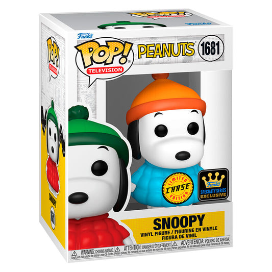 Figura Funko POP! de Snoopy Chase Exclusive con gorro naranja y jersey azul