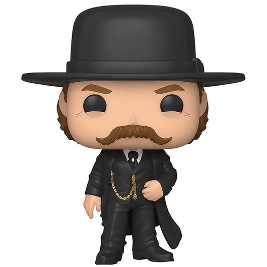 Figura Funko POP! de Wyatt Earp con sombrero negro y traje oscuro