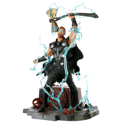 Figura diorama de Thor de Los Vengadores con relámpagos azules