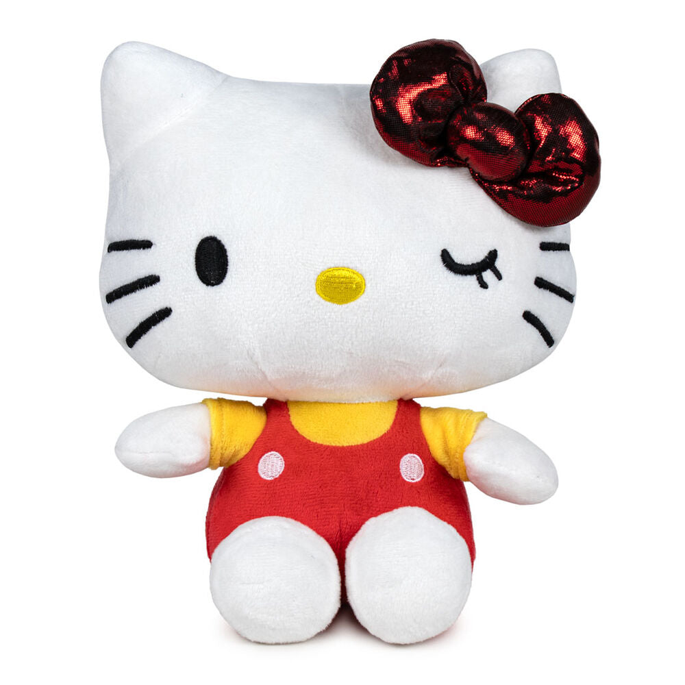 Peluche Hello Kitty 50th Anniversary de 58 cm con lazo rojo