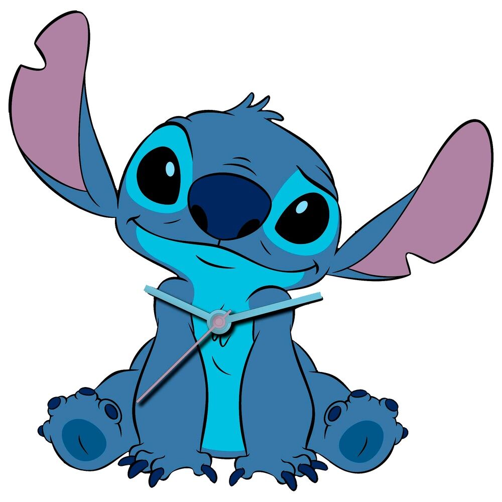 Reloj de pared XL de Stitch Disney en tonos azules