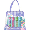 Set de cuatro bálsamos labiales Sweet Dreams con estuche de colores pastel