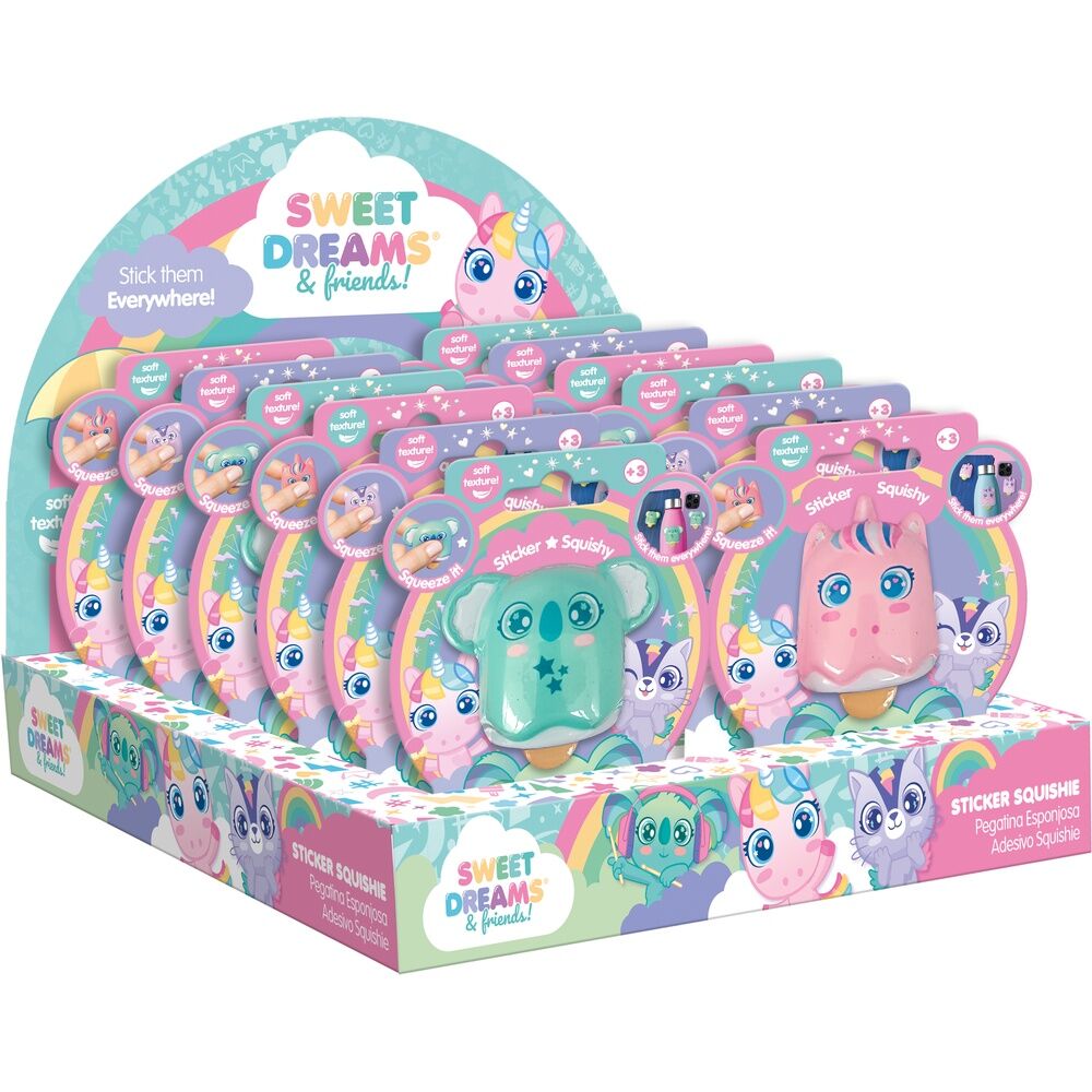 Pegatinas Squishie Sweet Dreams con diseños coloridos de fantasía
