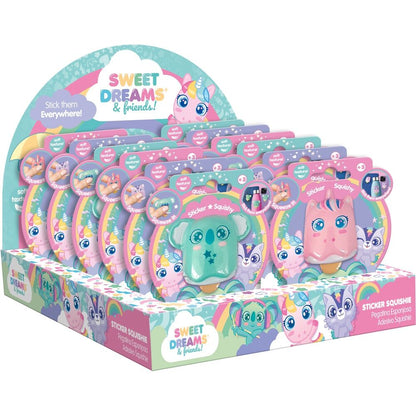 Pegatinas Squishie Sweet Dreams con diseños coloridos de fantasía