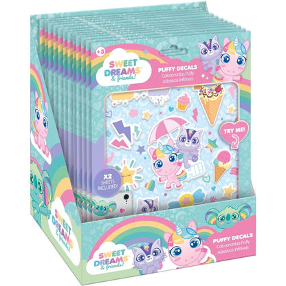 Set de pegatinas Puffy Sweet Dreams con unicornios y gatitos