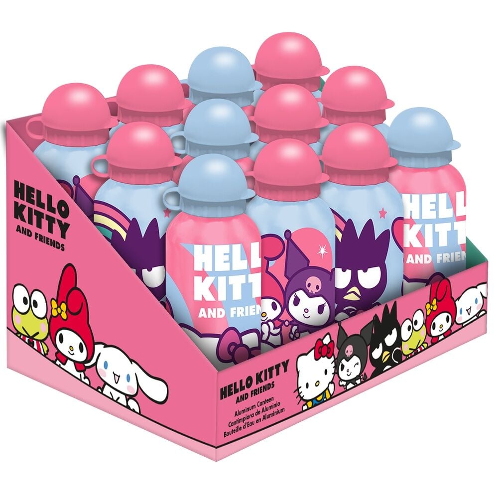 Cantimplora de aluminio Hello Kitty and Friends de 500 ml en diseños surtidos