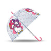 Paraguas transparente Hello Kitty and Friends con mango rosa
