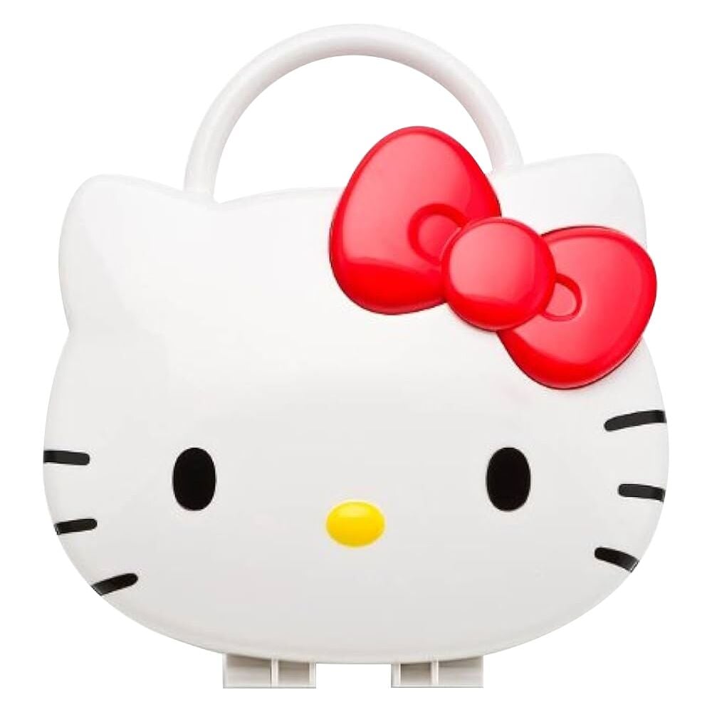 Maletín 3D de papelería Hello Kitty blanco con lazo rojo