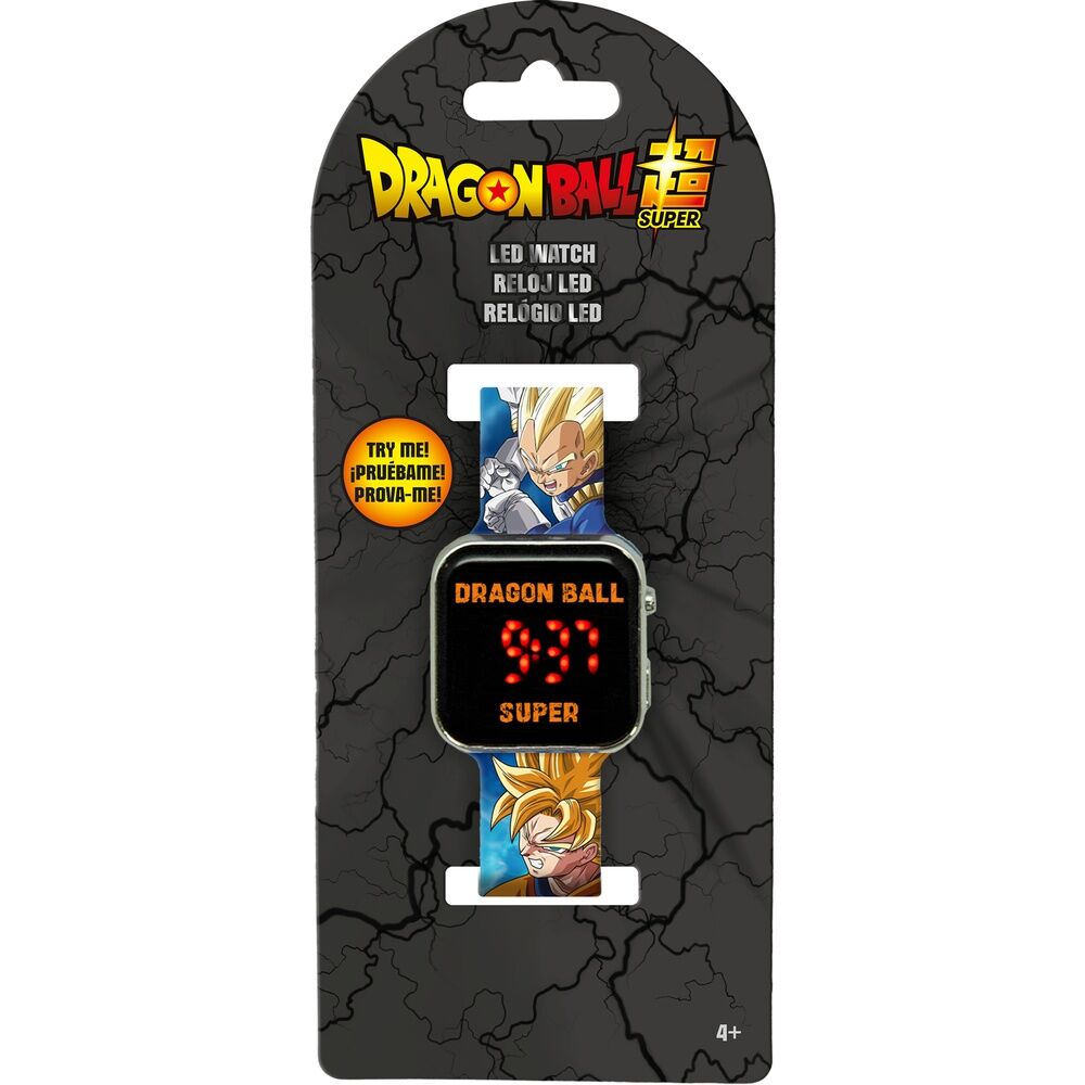 Reloj LED Dragon Ball Super con correa de personajes