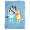 Cuaderno de peluche azul de Bluey con Bluey y Bingo
