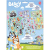Set de cinco hojas de pegatinas de Bluey