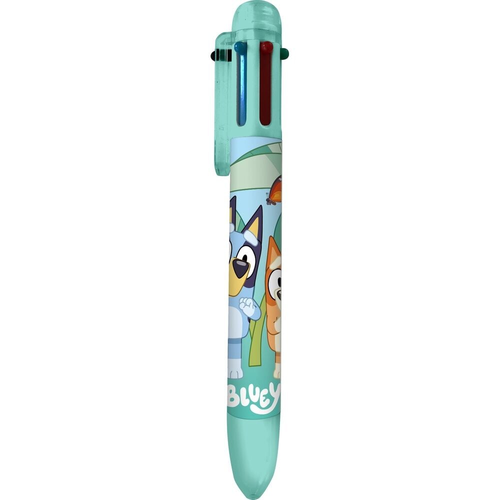 Bolígrafo turquesa Bluey de 6 colores