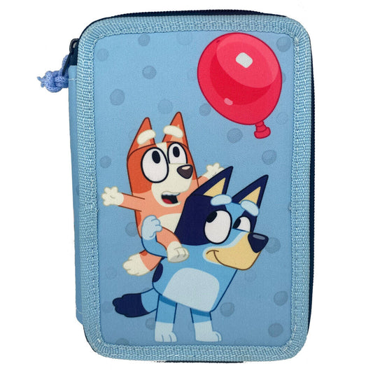 Plumier doble azul de Bluey y Bingo