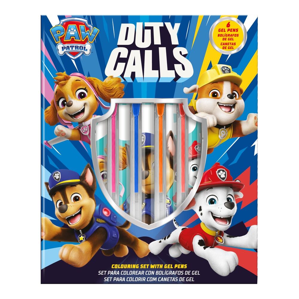 Cuaderno de actividades Paw Patrol con seis bolígrafos de gel
