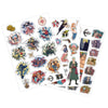 Set de pegatinas removibles One Piece con personajes y emblemas a color