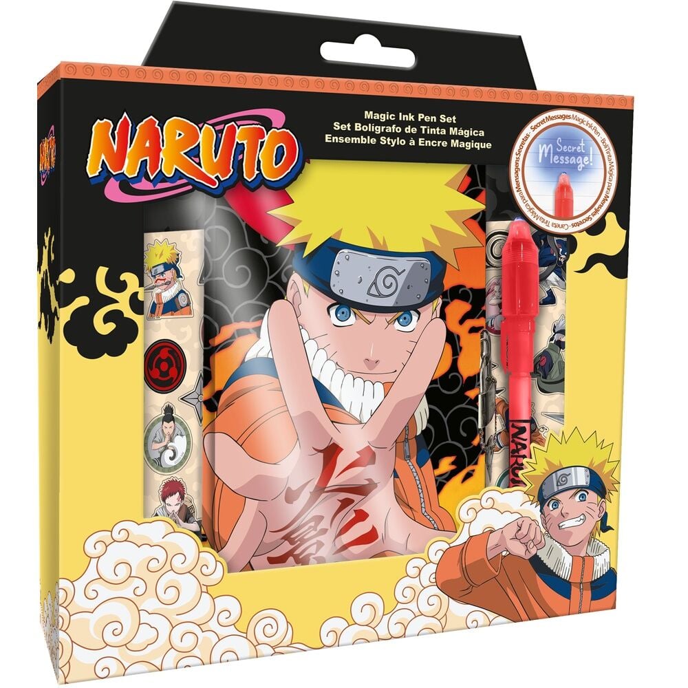 Diario Naruto Shippuden con bolígrafo de tinta mágica