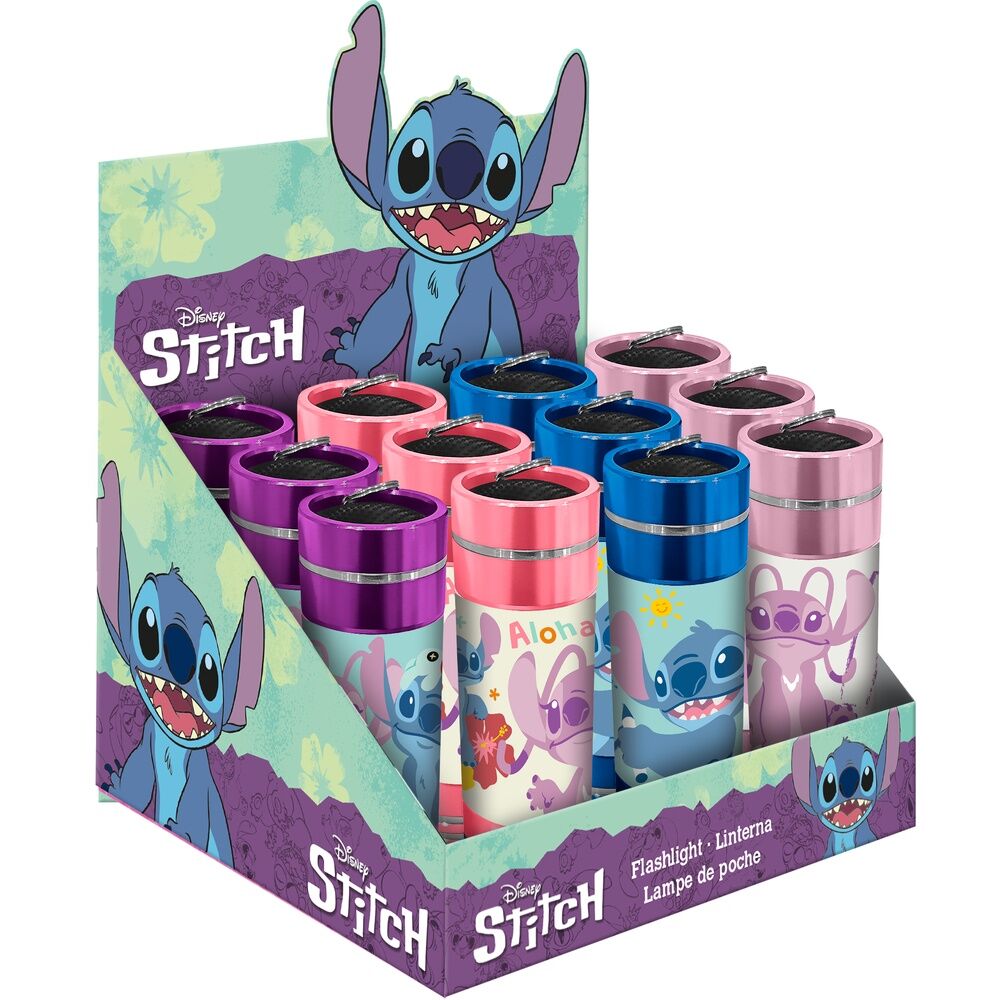 Linternas LED Disney Stitch surtidas en azul, rosa y morado