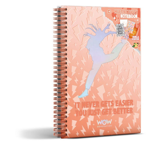 Cuaderno A5 Bailarina Megan Wow Generation rosa con espiral