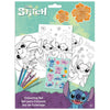 Set para colorear Stitch Disney con dibujos, lápices y pegatinas