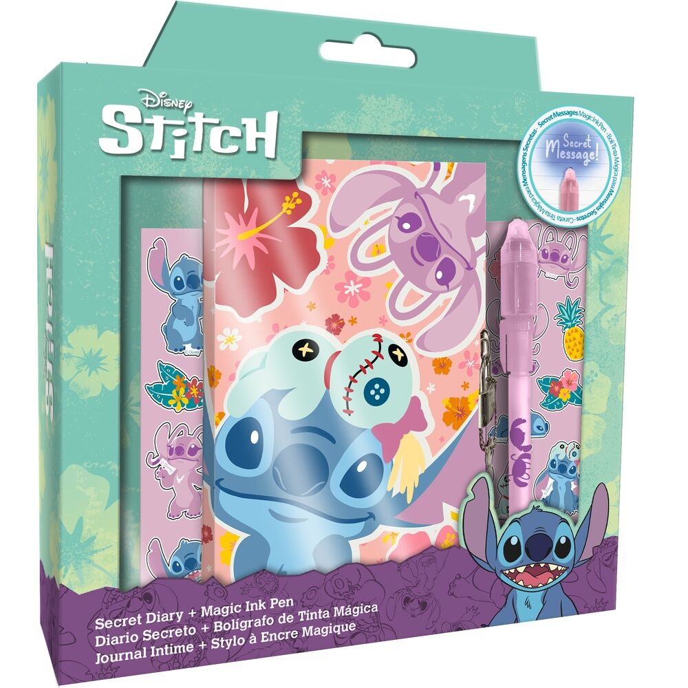 Diario secreto Disney Stitch con bolígrafo de tinta mágica