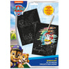 Set Scratch Art Paw Patrol con dos imágenes y lápiz de madera