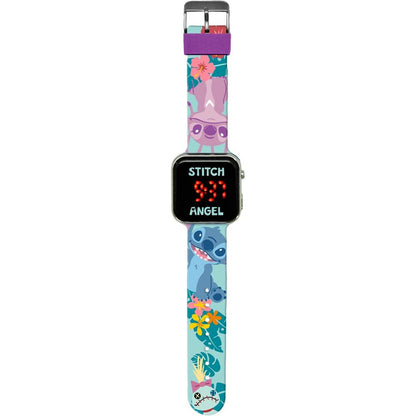 Reloj LED Disney Stitch con correa azul decorada - 2