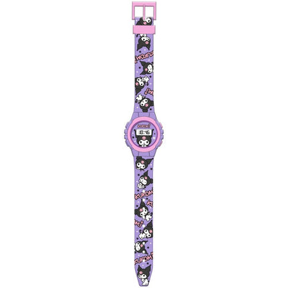 Reloj digital morado de Kuromi Hello Kitty con correa estampada - 2