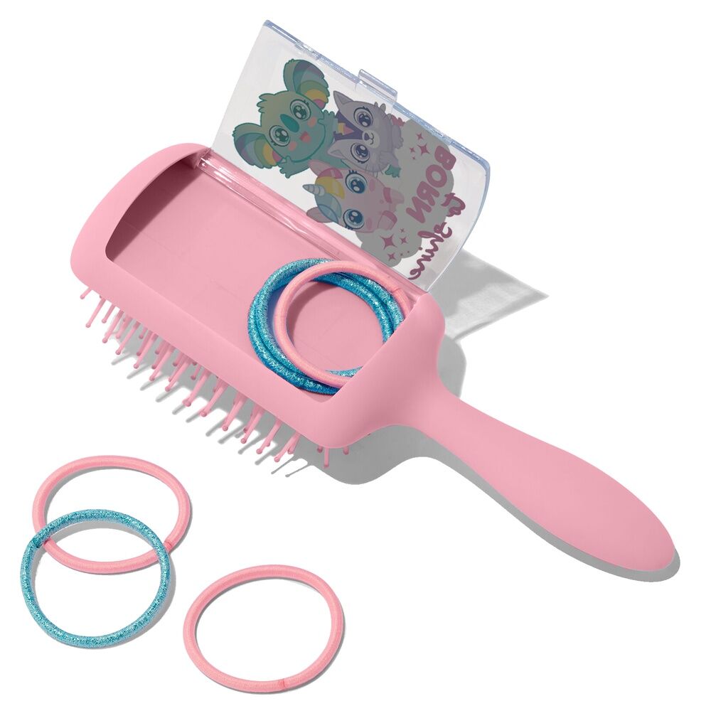 Set Sweet Dreams con cepillo rosa y gomas para el pelo - 2