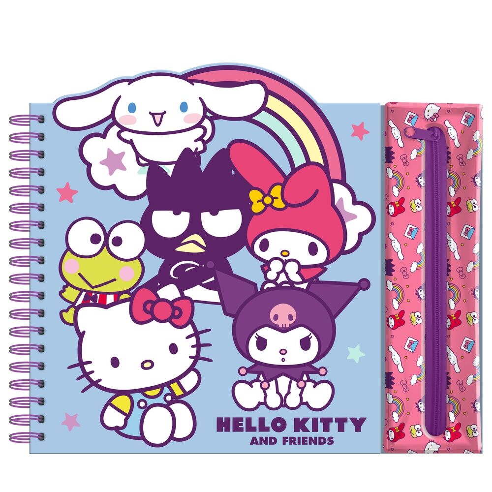 Cuaderno de actividades Hello Kitty and Friends con estuche removible - 2