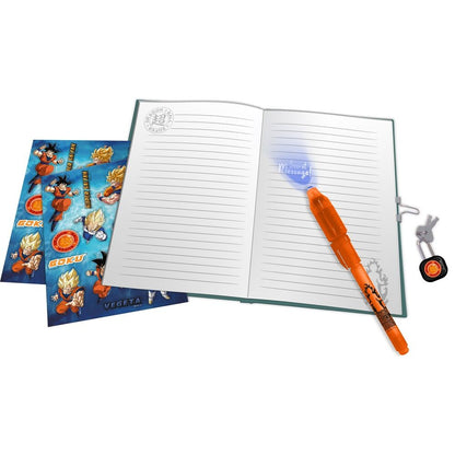 Diario secreto Dragon Ball Super con bolígrafo de tinta mágica y pegatinas - 2