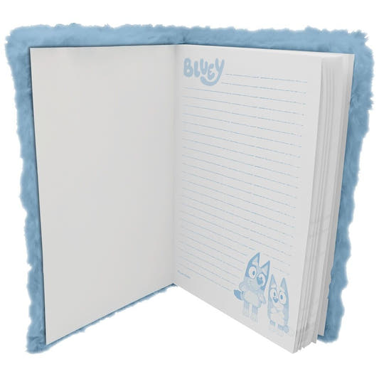 Cuaderno de peluche azul de Bluey con Bluey y Bingo - 2