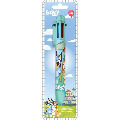 Bolígrafo turquesa Bluey de 6 colores - 2