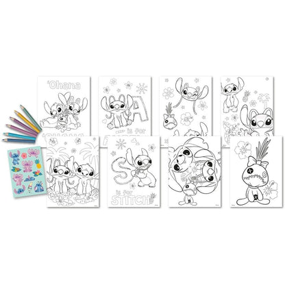 Set para colorear Stitch Disney con dibujos, lápices y pegatinas - 2