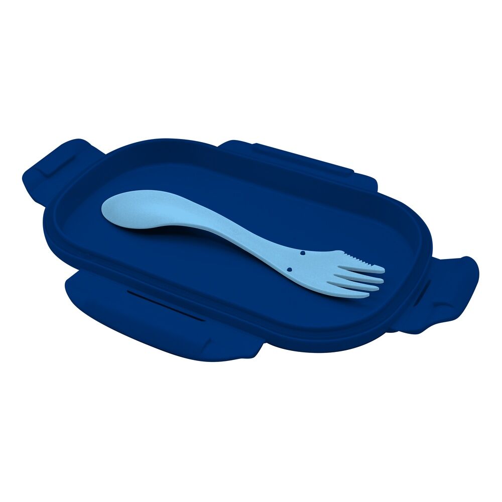 Sandwichera azul de Spidey Marvel con cubierto - 2