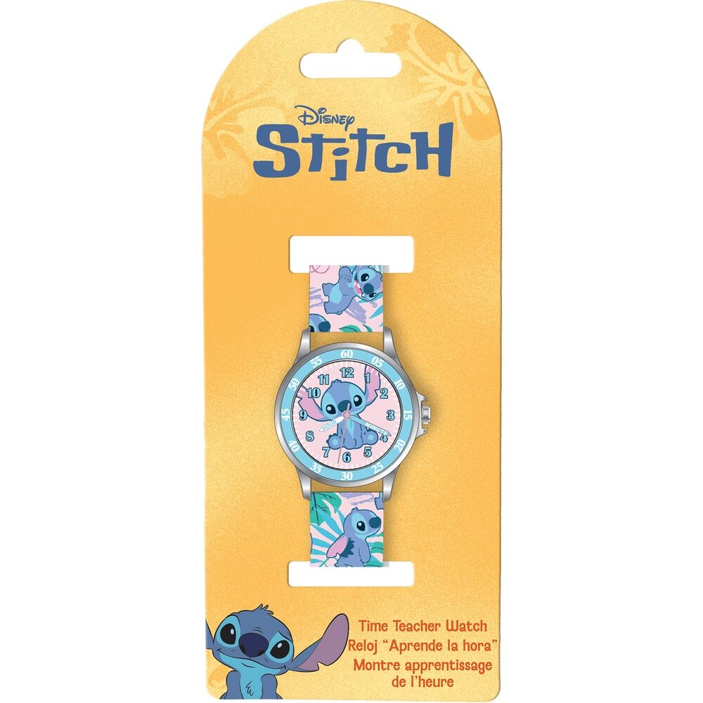 Reloj analógico Disney Stitch con correa estampada tropical - 2
