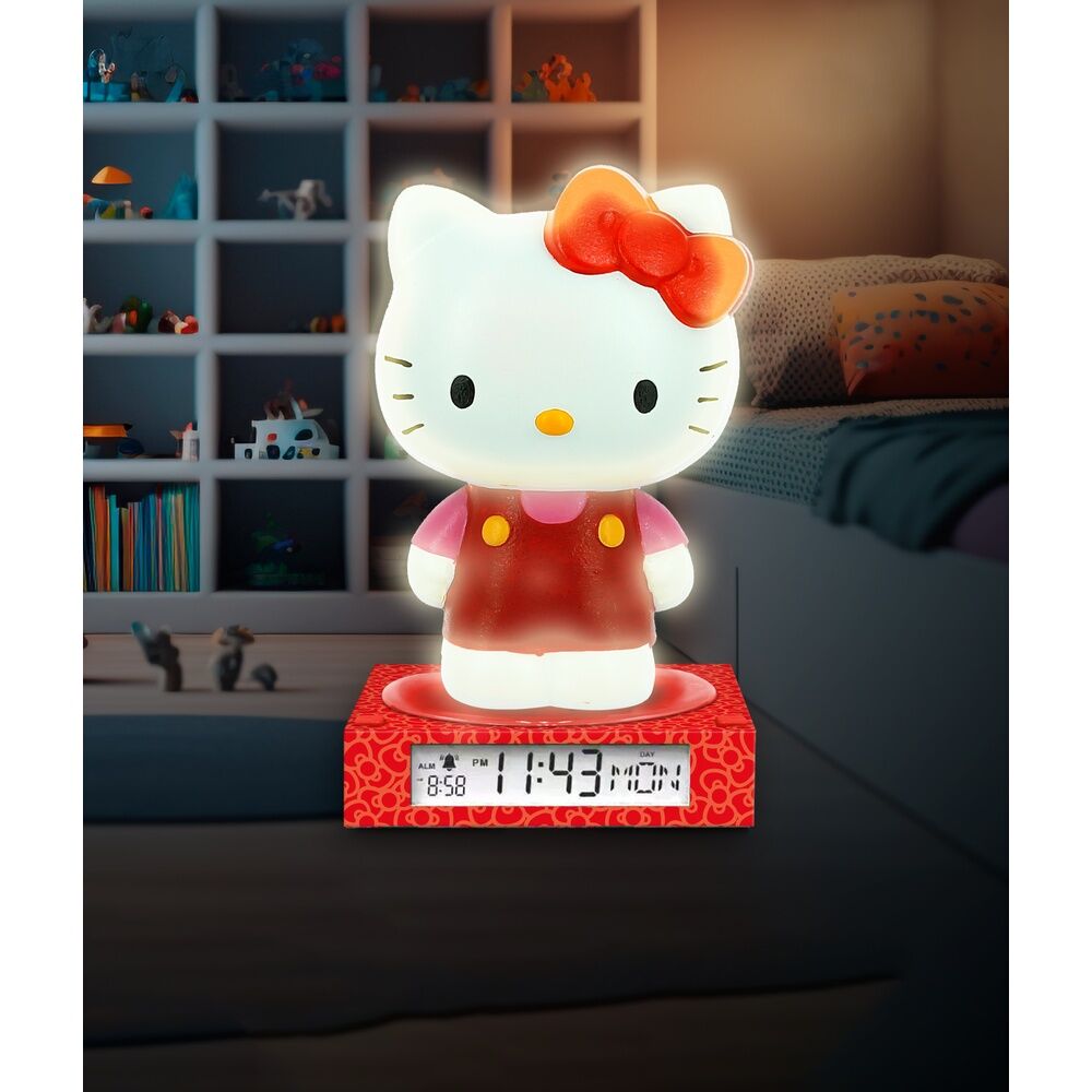 Lámpara 3D de Hello Kitty con despertador digital - 3