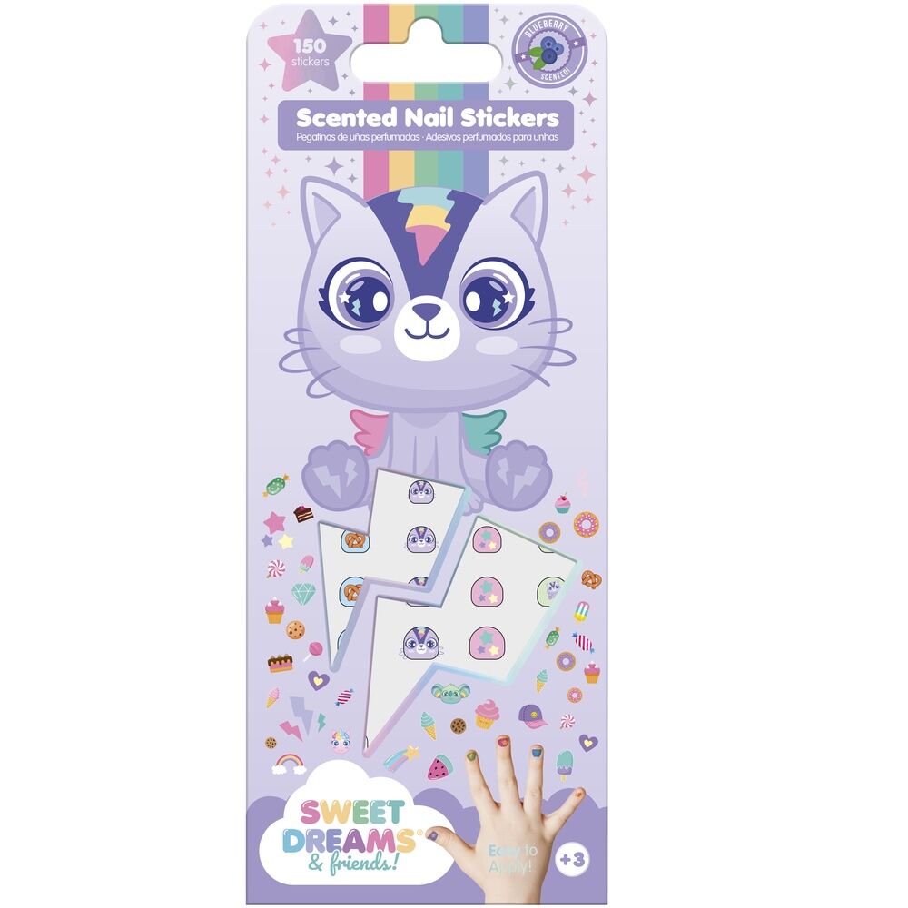 Set Sweet Dreams de pegatinas perfumadas para uñas con diseños coloridos - 4