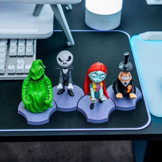 Mini Cable Guy de Jack Skellington con traje de rayas y base morada - 9