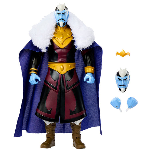 Figura articulada King Keldor de Masters of the Universe con capa azul