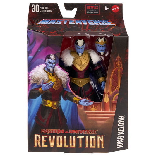 Figura articulada King Keldor de Masters of the Universe con capa azul - 2