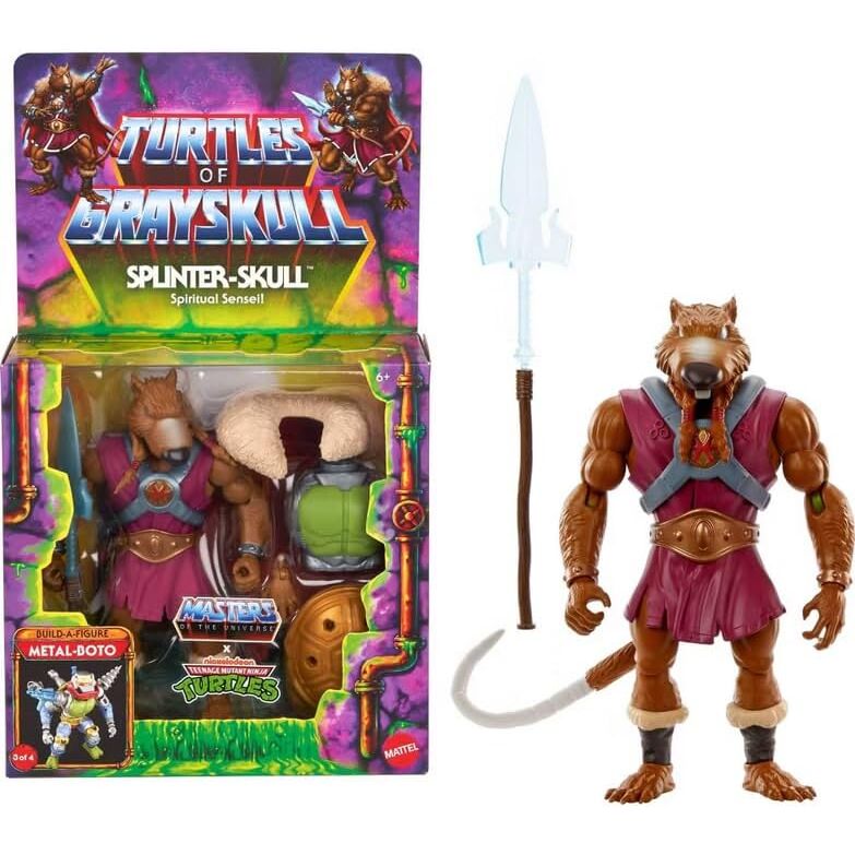 Figura articulada Splinter-Skull de Turtles of Grayskull con capa y armas - 5
