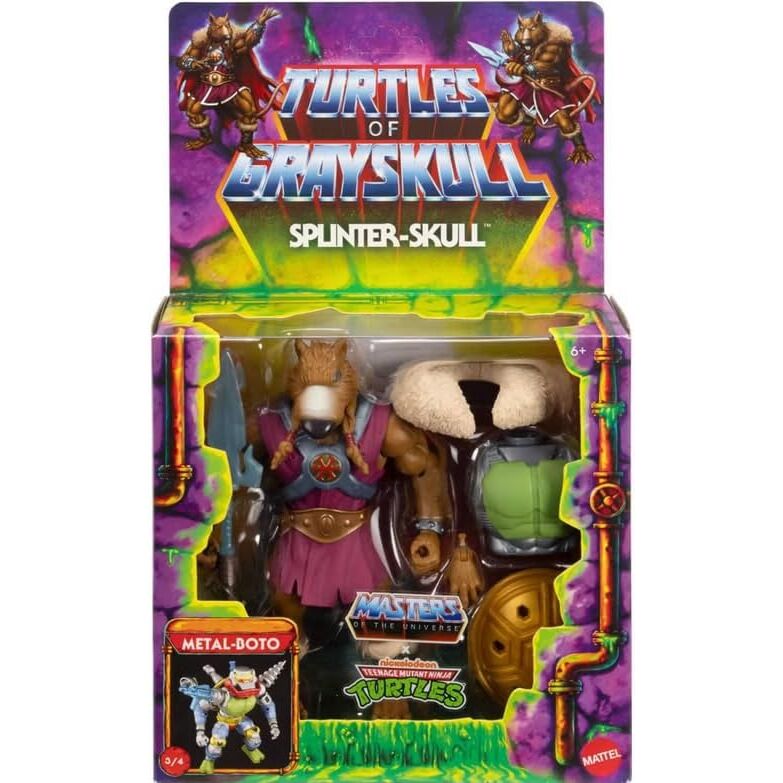 Figura articulada Splinter-Skull de Turtles of Grayskull con capa y armas - 6