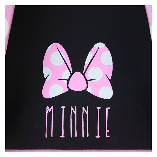Mochila Minnie Loungefly negra y rosa con lunares y flores - 4