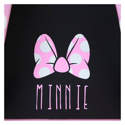Mochila Minnie Loungefly negra y rosa con lunares y flores - 4