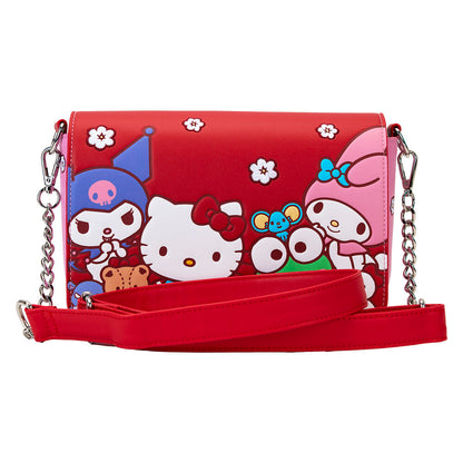 Bolso bandolera rojo y rosa de Hello Kitty and Friends Loungefly - 2