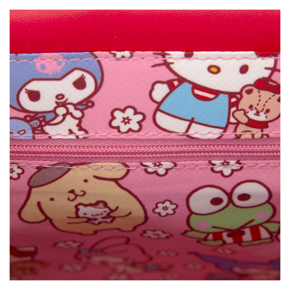 Bolso bandolera rojo y rosa de Hello Kitty and Friends Loungefly - 6