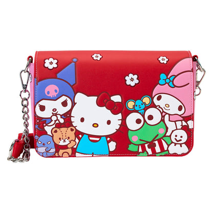 Bolso bandolera rojo y rosa de Hello Kitty and Friends Loungefly - 5