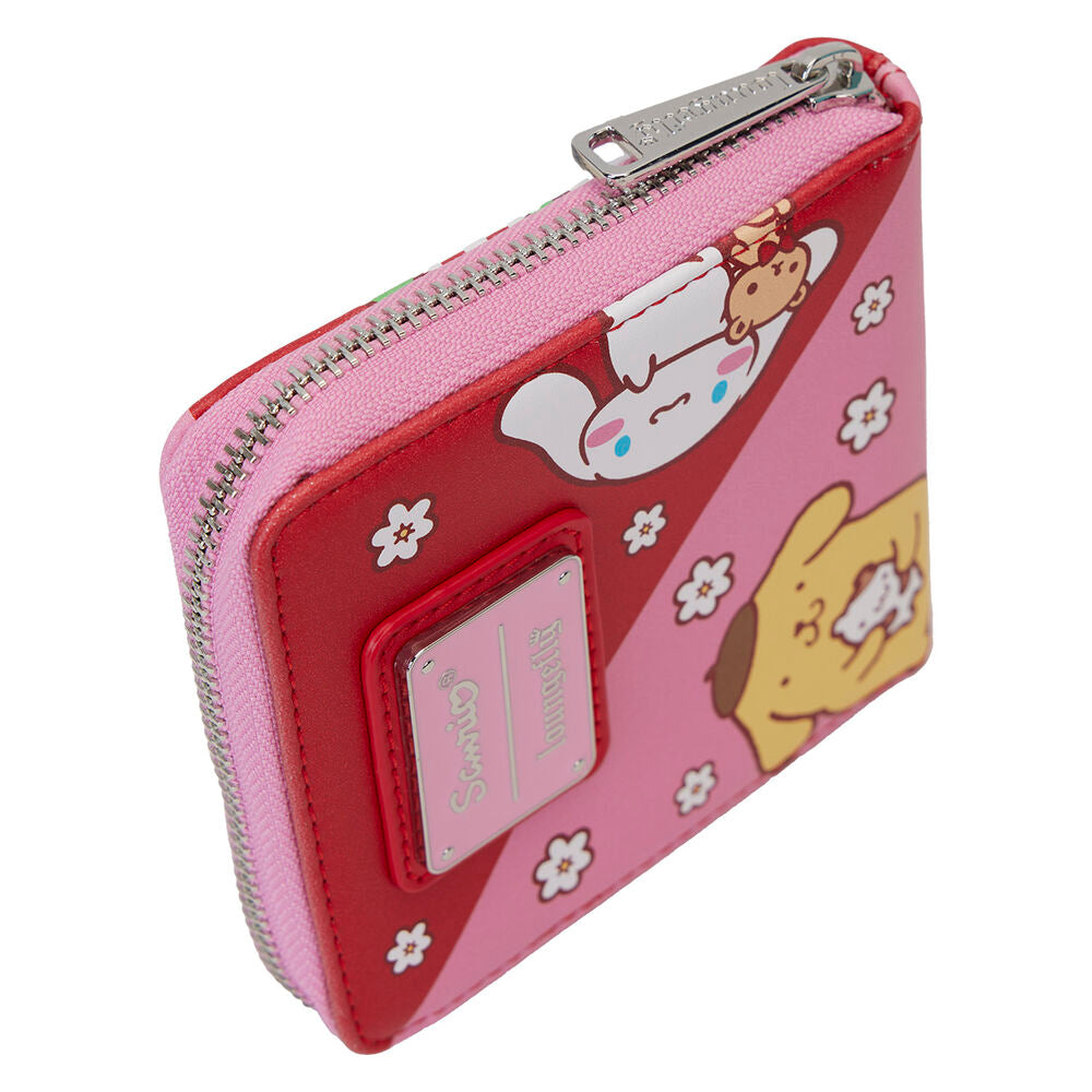 Cartera Loungefly Hello Kitty and Friends rosa y roja con personajes - 2