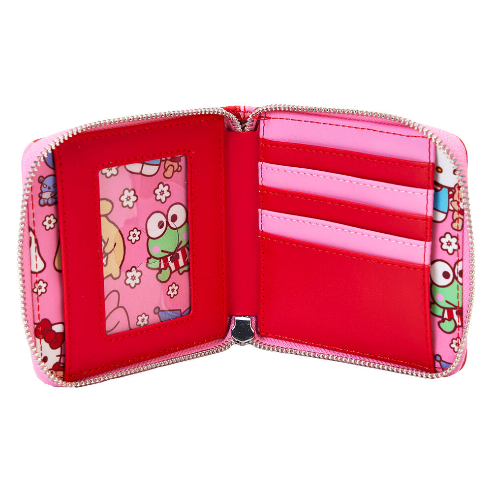 Cartera Loungefly Hello Kitty and Friends rosa y roja con personajes - 5